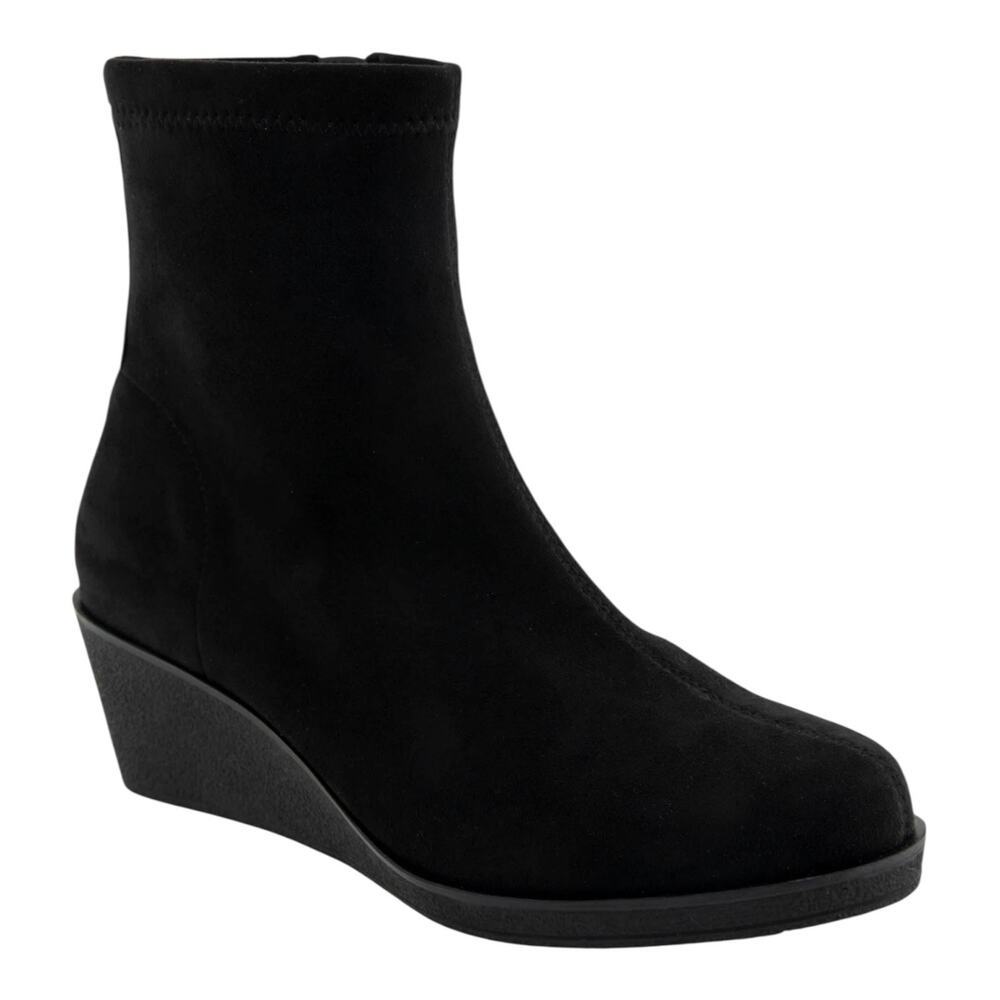 Aerosoles Women's Binnie Wedge Heel Booties Black Size 7